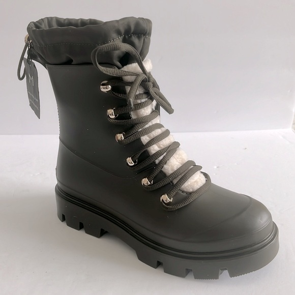 Marc Fisher $239  Women’s Weatherproof Lug Sole Military Green Boots Size 5 NWT - Picture 2 of 6